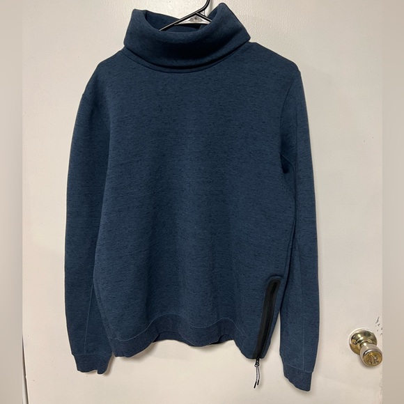 Nike Tech Dark Blue Cowl Neck Sweater - Picture 1 of 6